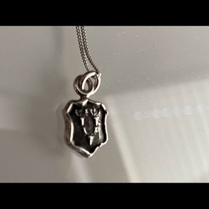 Pyrrha sterling silver talisman, Intuition, necklace.